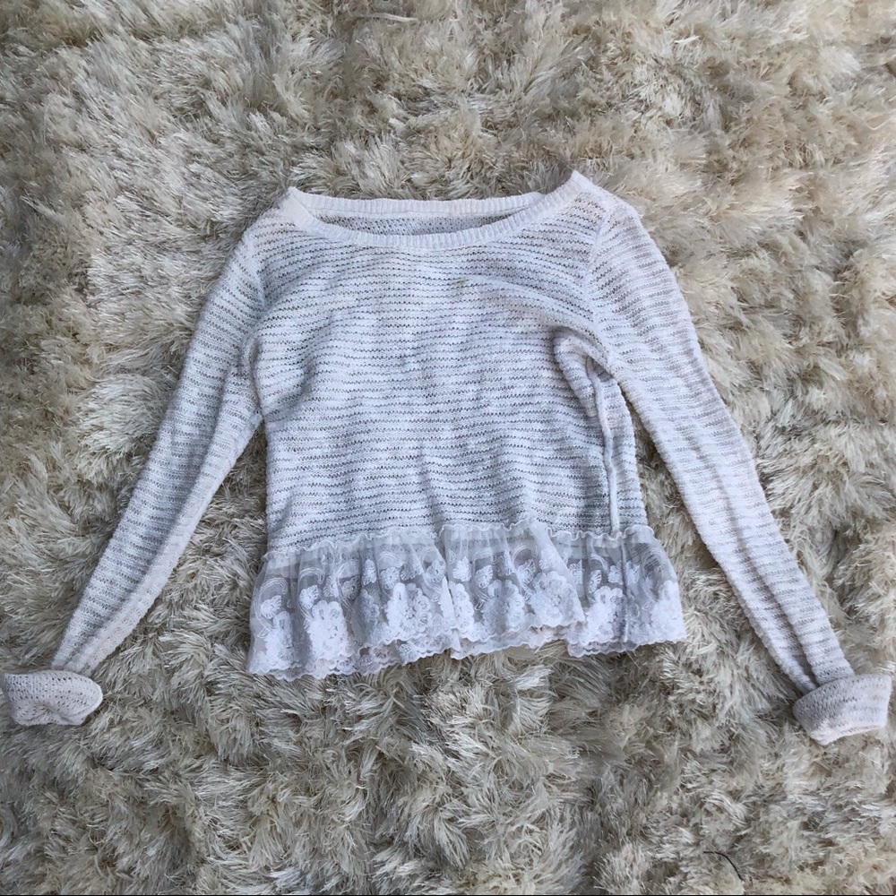 Abercrombie and Fitch white sweater